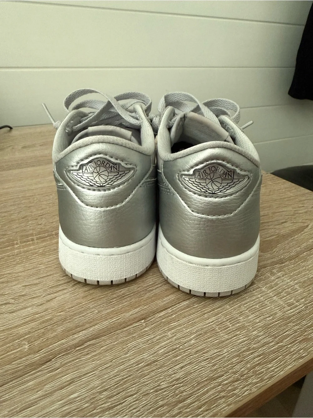 Nike Air Jordan Low-Top Sneakers in Metallic Silver